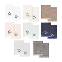 Linum Home Textiles Botanica 2-pc. Embellished Fingertip Towel