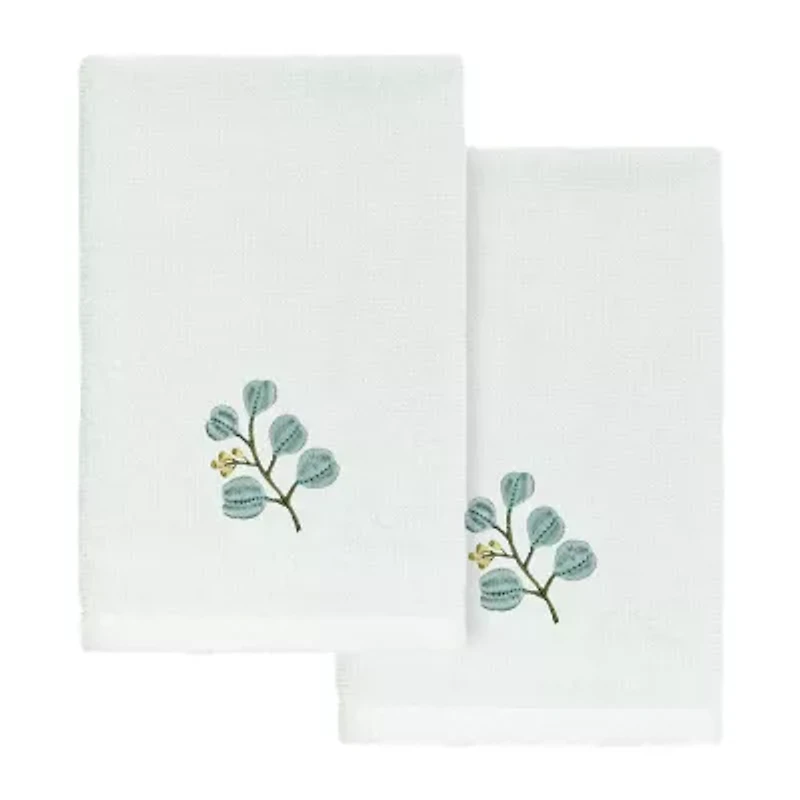 Linum Home Textiles Botanica 2-pc. Embellished Fingertip Towel