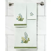 Linum Home Textiles Botanica 2-pc. Embellished Fingertip Towel
