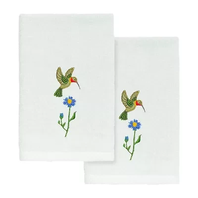 Linum Home Textiles Hada 2-pc. Embellished Fingertip Towel