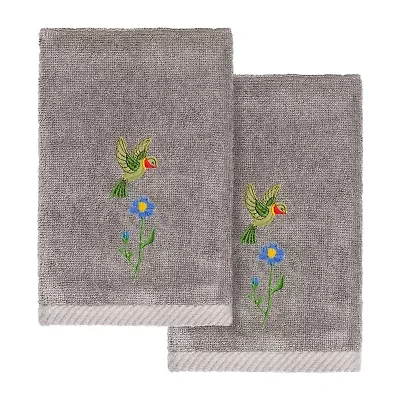 Linum Home Textiles Hada 2-pc. Embellished Fingertip Towel
