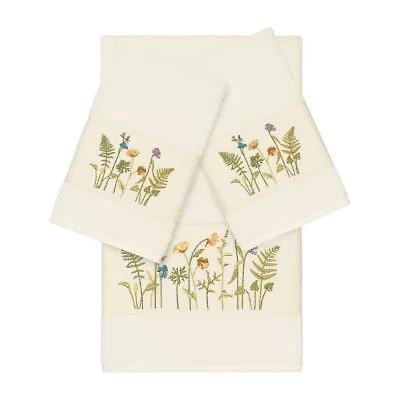 Linum Home Textiles Serenity Embellished 3-pc. Bath Towel Set