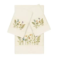Linum Home Textiles Serenity Embellished 3-pc. Bath Towel Set