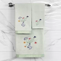 Linum Home Textiles Stella 2-pc. Embellished Fingertip Towel