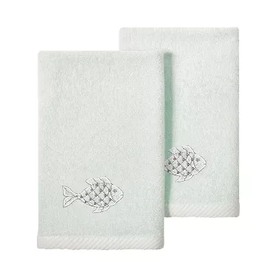 Linum Home Textiles Figi 2-pc. Embellished Fingertip Towel