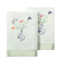 Linum Home Textiles Stella 2-pc. Embellished Hand Towel