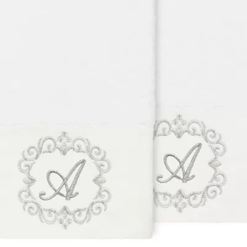 Linum Home Textiles Monica Silver 2-pc. Embellished Hand Towel