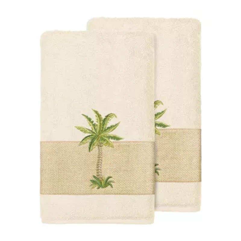 Linum Home Textiles Colton Embellished 2-pc. Bath Towel Set