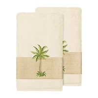 Linum Home Textiles Colton Embellished 2-pc. Bath Towel Set