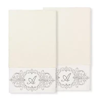 Linum Home Textiles Monica Silver Embellished -pc. Bath Towel Set