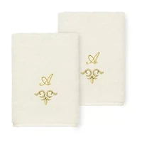 Linum Home Textiles Monica Gold 2-pc. Embellished Washcloth