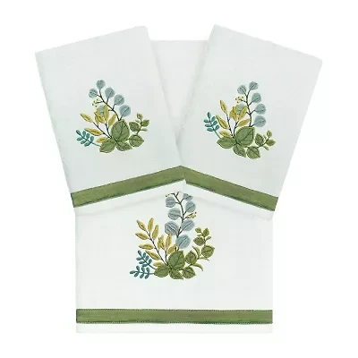 Linum Home Textiles Botanica Embellished 3-pc. Bath Towel Set