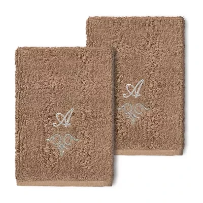 Linum Home Textiles Monica Silver\N 2-pc. Embellished Washcloth