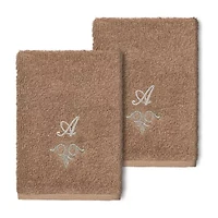 Linum Home Textiles Monica Silver\N 2-pc. Embellished Washcloth
