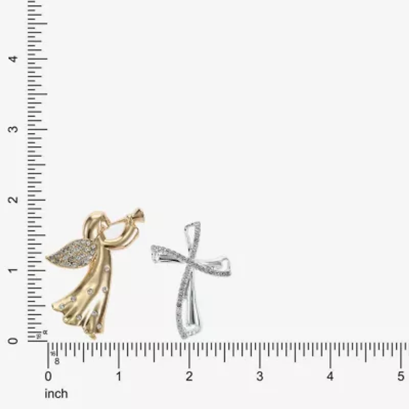 Monet Jewelry Gold Tone Glass Pin