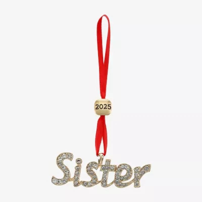 Monet Jewelry Gold Tone Sister Christmas Ornament
