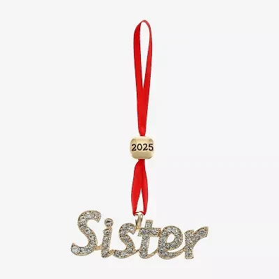 Monet Jewelry Gold Tone Sister Christmas Ornament