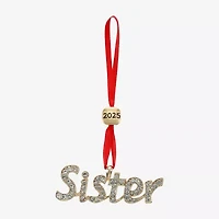 Monet Jewelry Gold Tone Sister Christmas Ornament