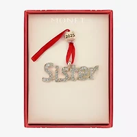 Monet Jewelry Gold Tone Sister Christmas Ornament
