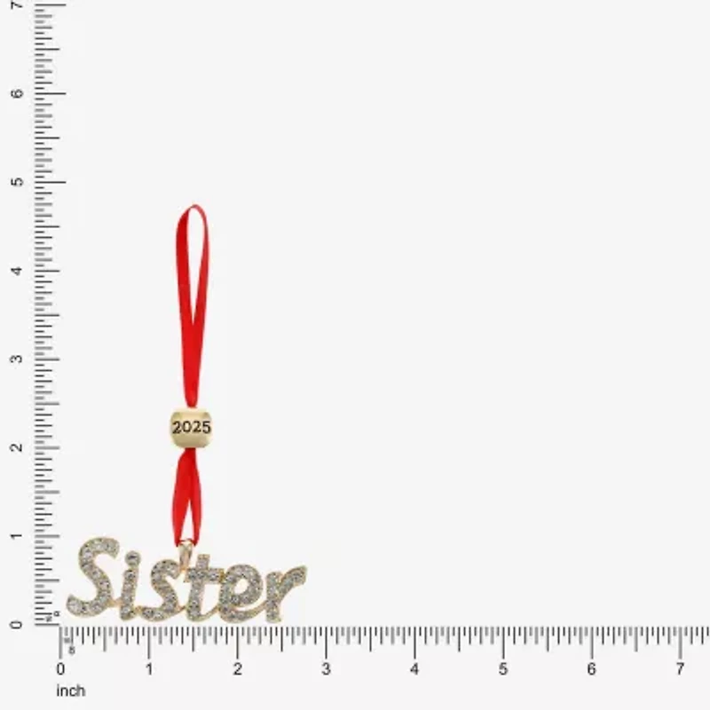 Monet Jewelry Gold Tone Sister Christmas Ornament
