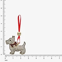 Monet Jewelry Gold Tone Scottie Dog Christmas Ornament