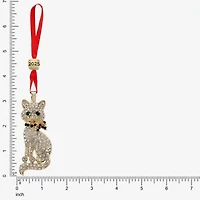 Monet Jewelry Gold Tone Cat Christmas Ornament