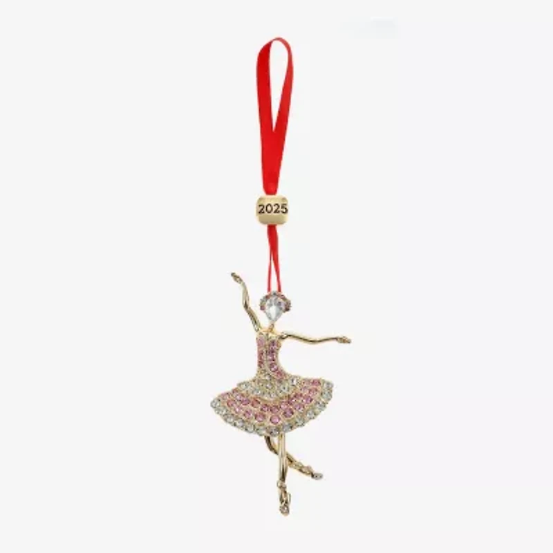 Monet Jewelry Gold Tone Pink Ballerina Christmas Ornament