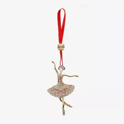 Monet Jewelry Gold Tone Pink Ballerina Christmas Ornament