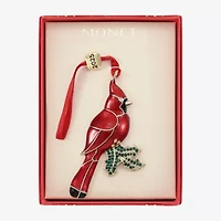 Monet Jewelry Gold Tone Red Cardinal Christmas Ornament