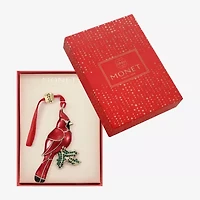 Monet Jewelry Gold Tone Red Cardinal Christmas Ornament