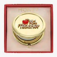 Monet Jewelry Gold Tone Teacher Red Apple Gold Tone Compact Mirror