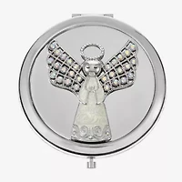Monet Jewelry Silver Tone Angel Compact Mirror