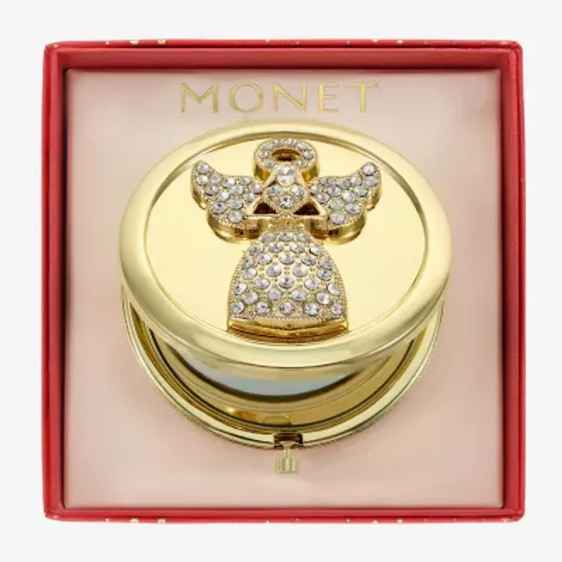 Monet Jewelry Gold Tone Gold Tone Angel Compact Mirror