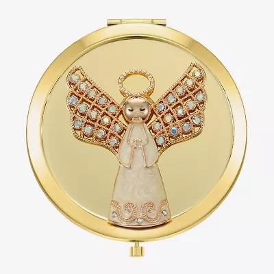 Monet Jewelry Gold Tone Gold Tone Angel Compact Mirror