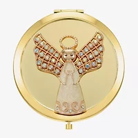 Monet Jewelry Gold Tone Gold Tone Angel Compact Mirror