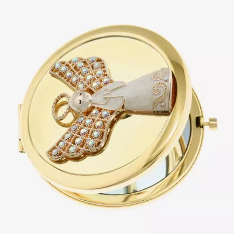 Monet Jewelry Gold Tone Gold Tone Angel Compact Mirror