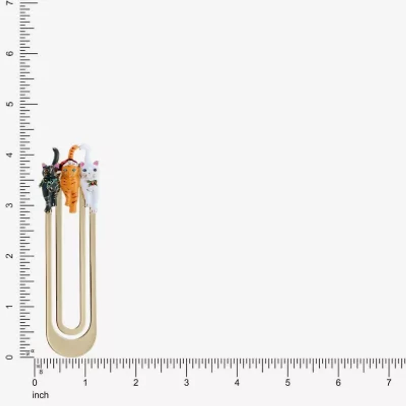 Monet Jewelry Gold Tone Cat Trio Bookmark