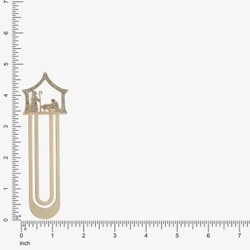 Monet Jewelry Gold Tone Believe Nativity Scene Bookmark