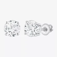 ( G / Si2 ) 2 CT. T.W. Lab-Grown Diamond 10K Gold 6.3mm Round Stud Earrings