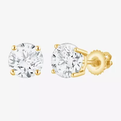 ( G / Si2 ) 2 CT. T.W. Lab-Grown Diamond 10K Gold 6.3mm Round Stud Earrings