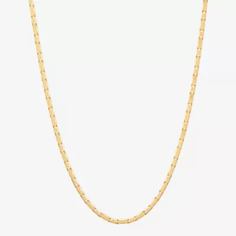 Womens 14K Gold 18 Inch Link Chain Necklace