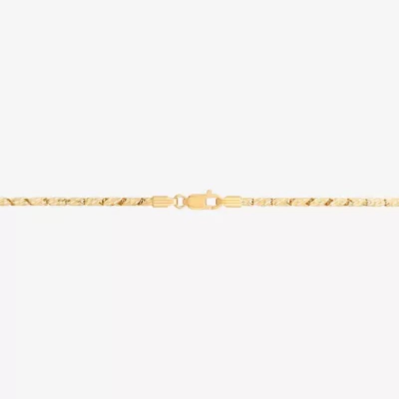 Womens 14K Gold 18 Inch Link Chain Necklace