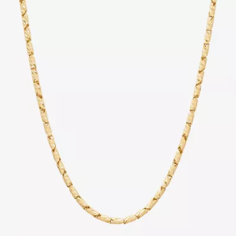 Womens 14K Gold 18 Inch Link Chain Necklace