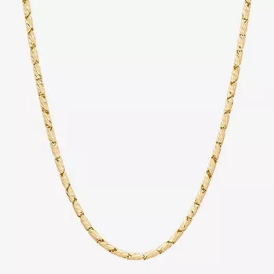 Womens 14K Gold 18 Inch Link Chain Necklace