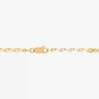 Womens 14K Gold 22 Inch Link Chain Necklace