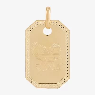 Mens 10K Gold Dog Tag Pendant