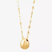 Made in Italy Womens 14K Gold Heart 18 Inch Pendant Necklace