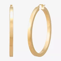 Bonded Brilliance Womens 45mm Hoop Earrings