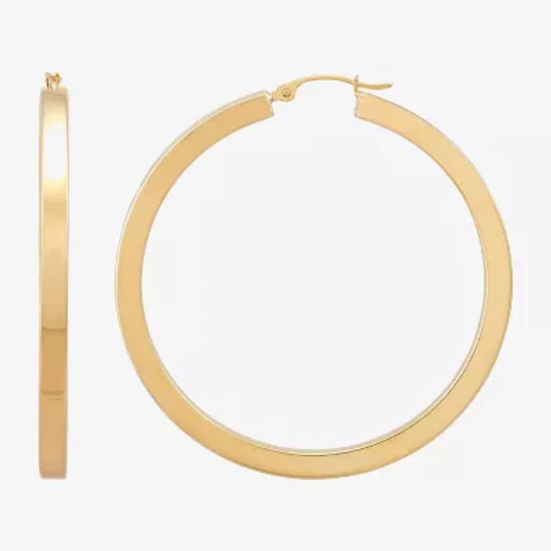 Bonded Brilliance Womens 45mm Hoop Earrings