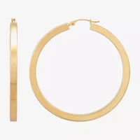 Bonded Brilliance Womens 45mm Hoop Earrings